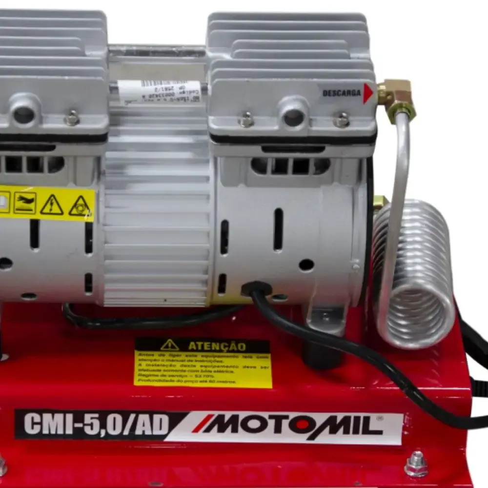 Compressor ar direto 1HP poço artesiano CMI-5 AD silencioso sem óleo MotoMil 220 V — fotografia 4