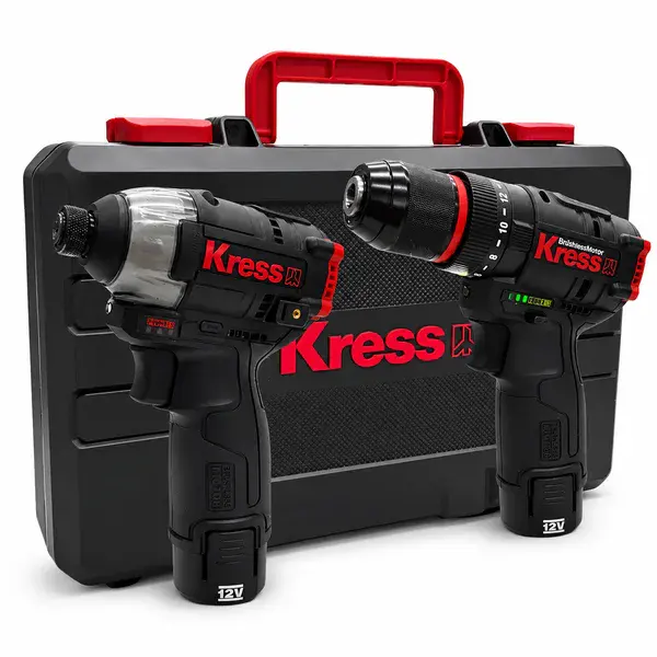 Kit parafusadeira e furadeira de impacto 12V KUG02 - Kress