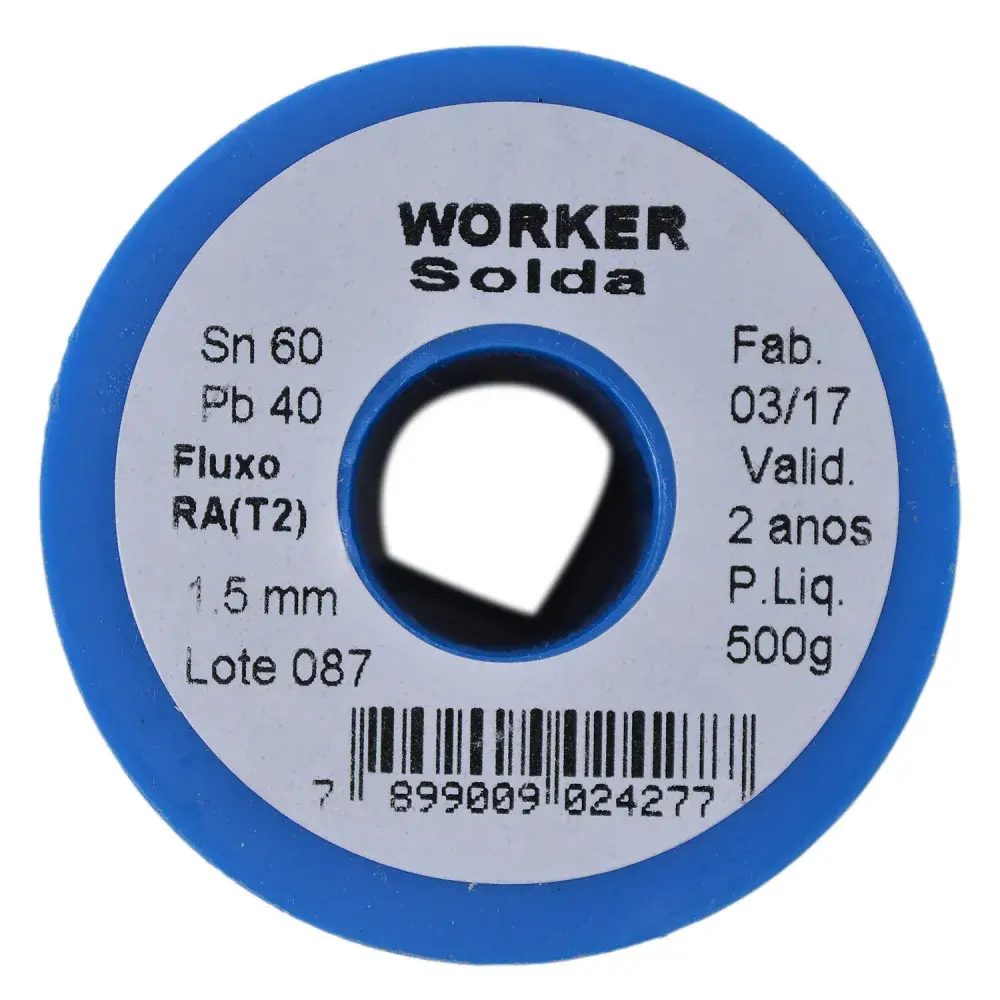 Fio de estanho para solda 1,5MM 60X40 469 Worker - 500GR carretel — fotografia 5