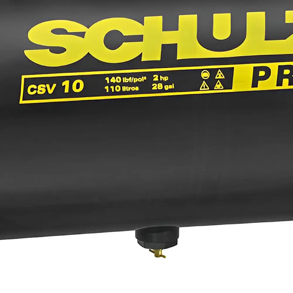 Compressor de ar 10 pés 110L 2 pistões monofásico 921.7753-0 Schulz 220 V — fotografia 5
