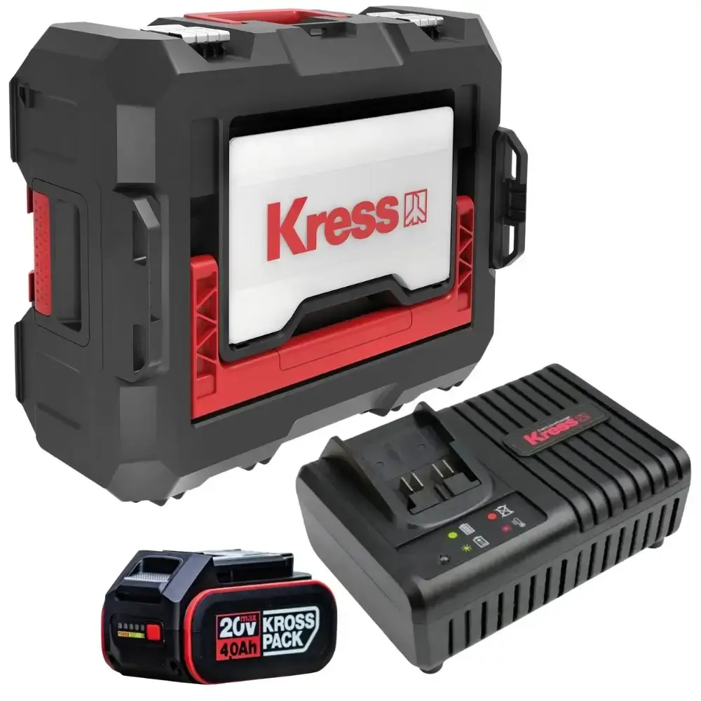 Tupia 6 MM KUD26.91 e esmerilhadeira angular 5 POL com 2 baterias 20V e carregador Kress — fotografia 4