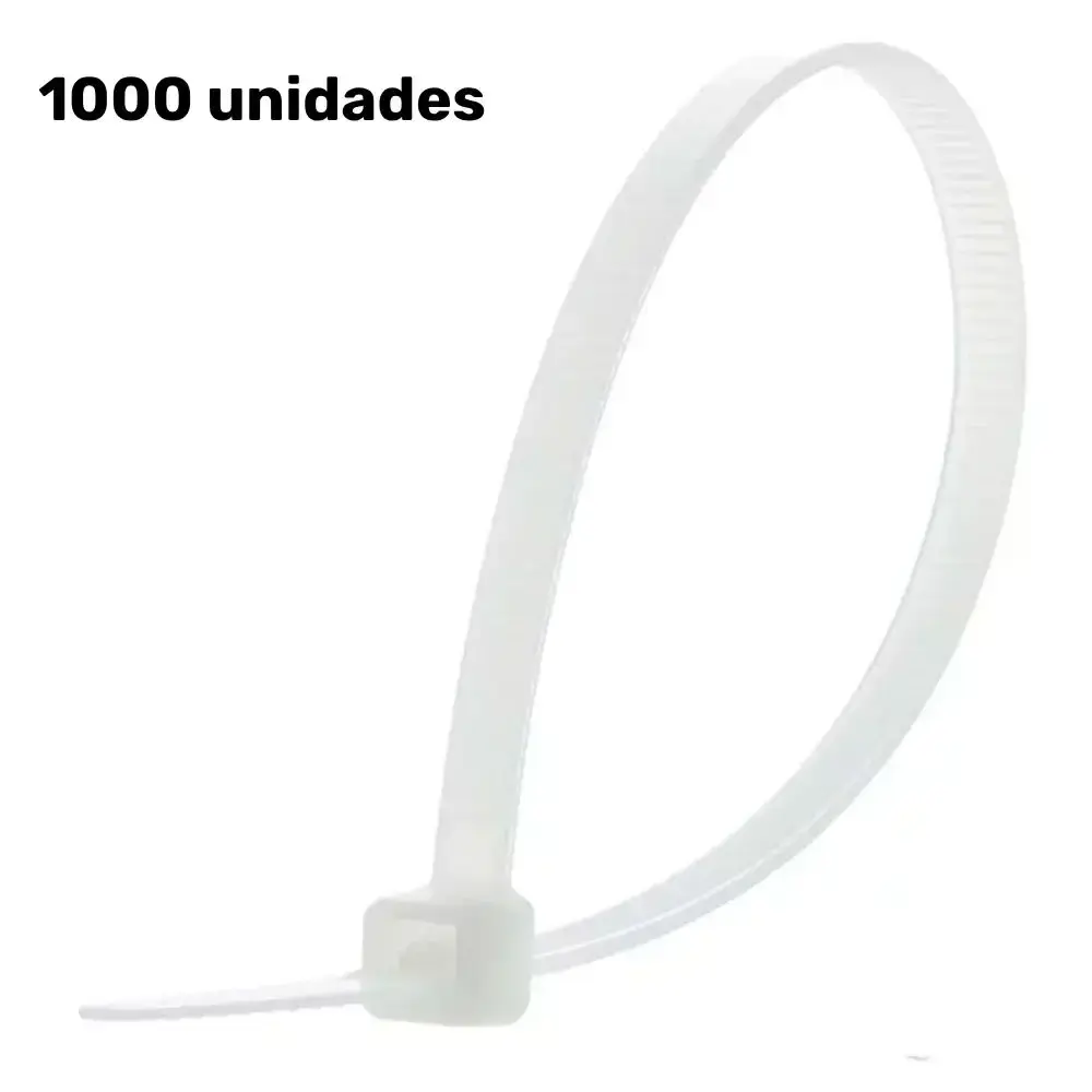 Kit 1.000 Abraçadeiras de Nylon Brancas 100 mm x 2,5 mm FERRARI — fotografia 2