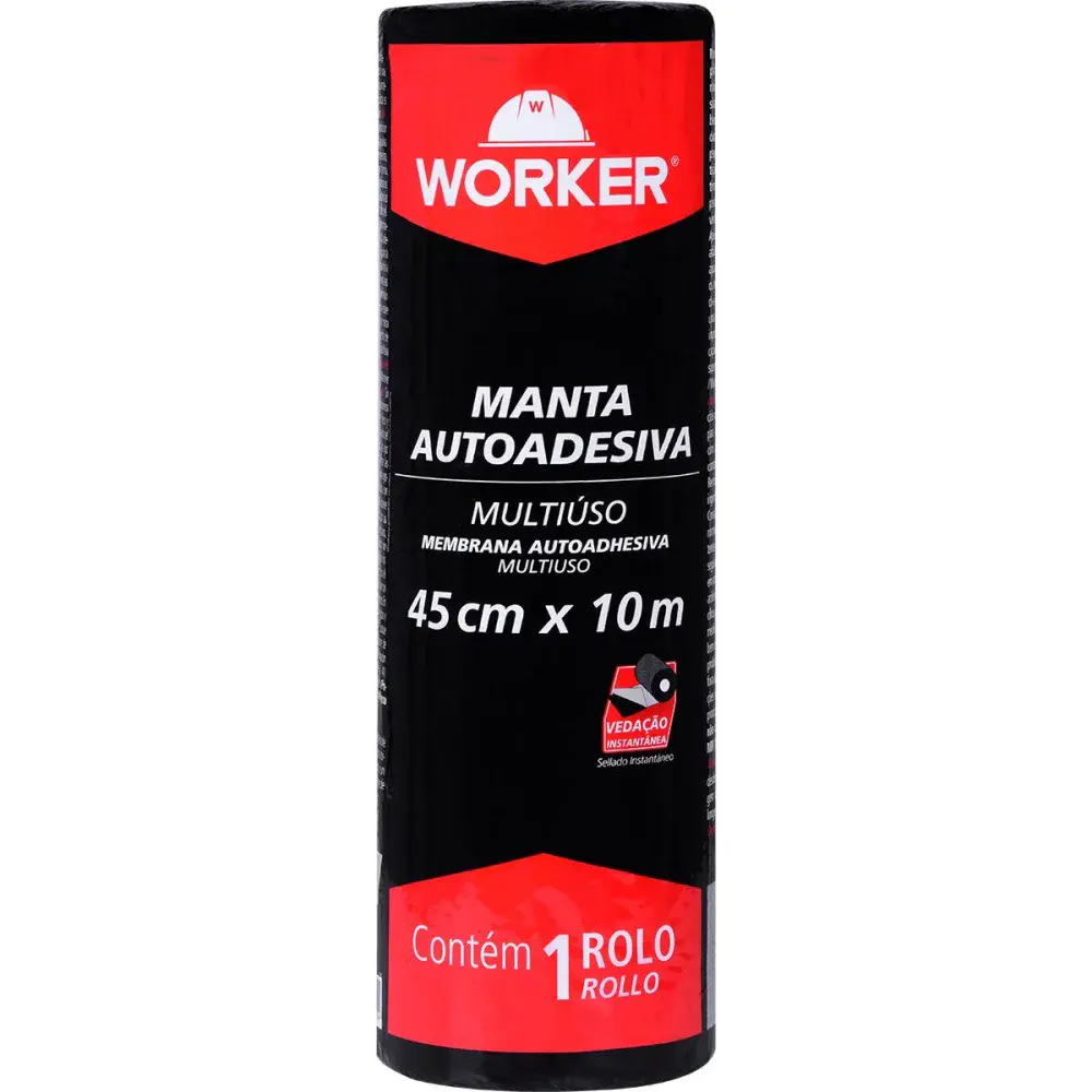 Fita manta asfáltica autoadesiva alumínio 45CM x 10M Worker — fotografia de referência
