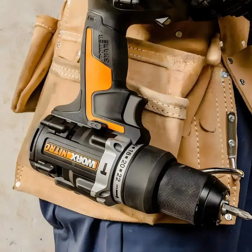 Parafusadeira furadeira de impacto brushless 1/2 POL com 2 baterias e carregador Worx — fotografia 9