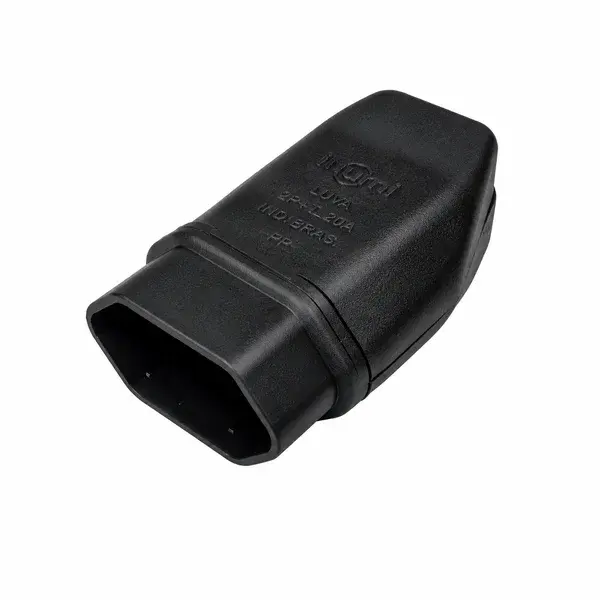 Plugue femea 2P+T 20A - 250V preto Ilumi