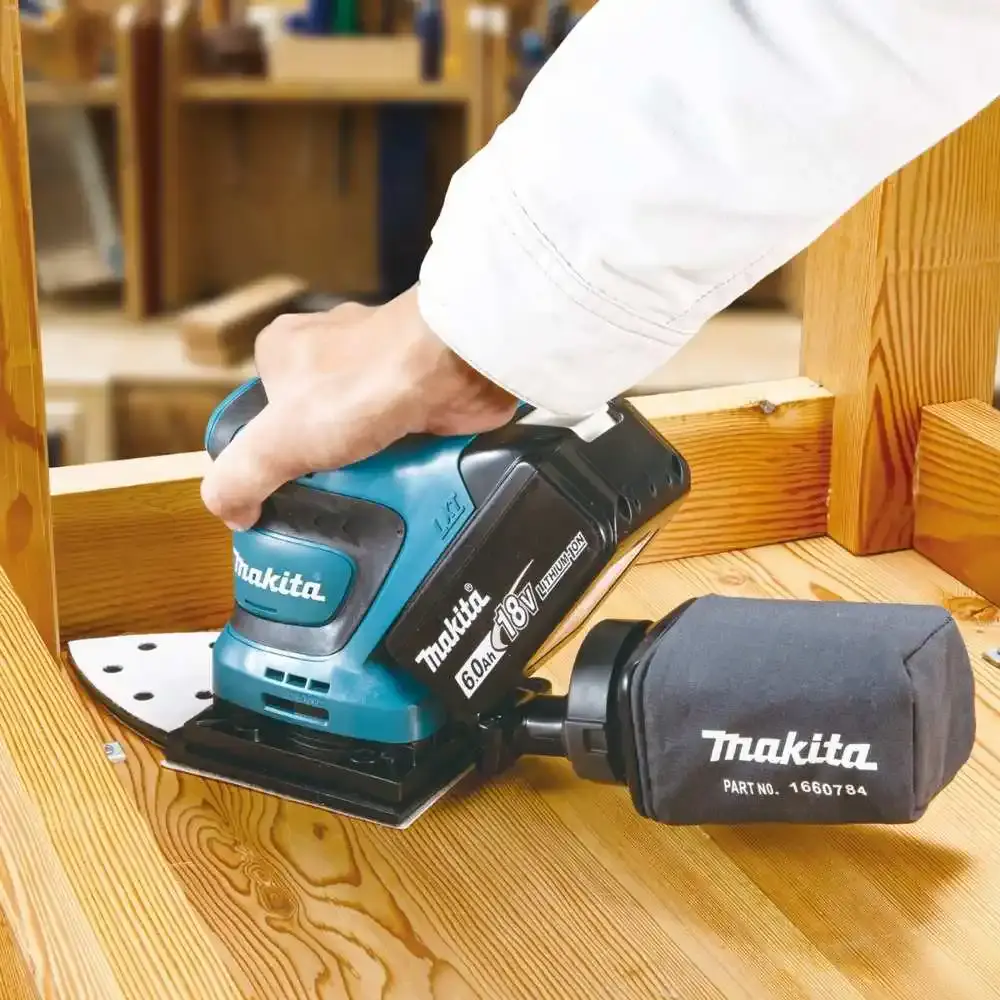 Lixadeira orbital 171MM a bateria 18V 5,0AH LXT Makita — fotografia 4