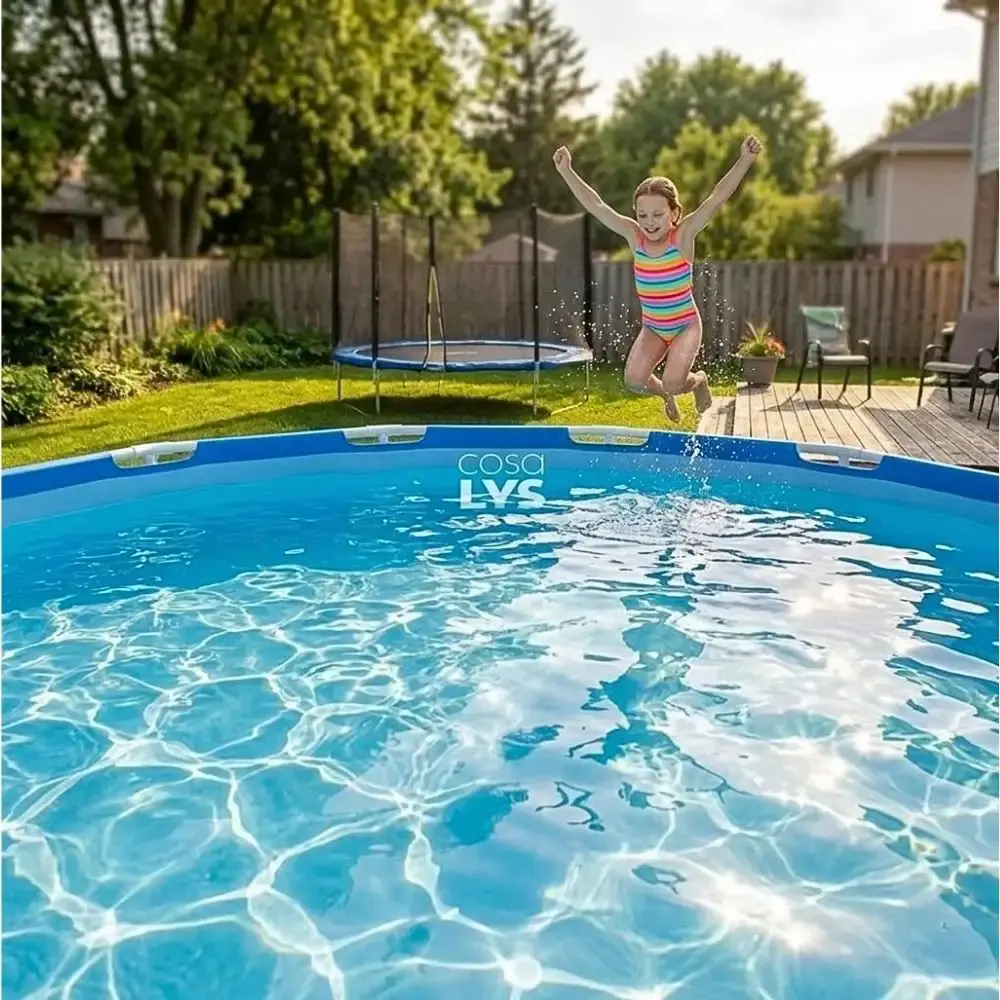 Piscina de armação circular 7.000 litros diâmetro 3,6 metros casa LYS — fotografia 4
