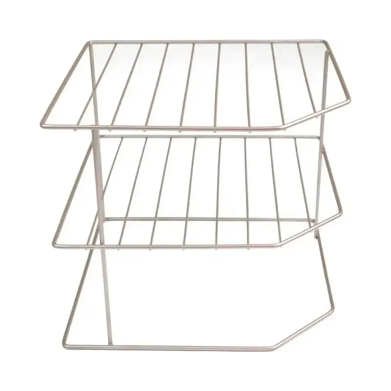 Organizador porta pratos horizontal viena 3 níveis em aço lavanda 990846 BEL BEL FIX — fotografia 7