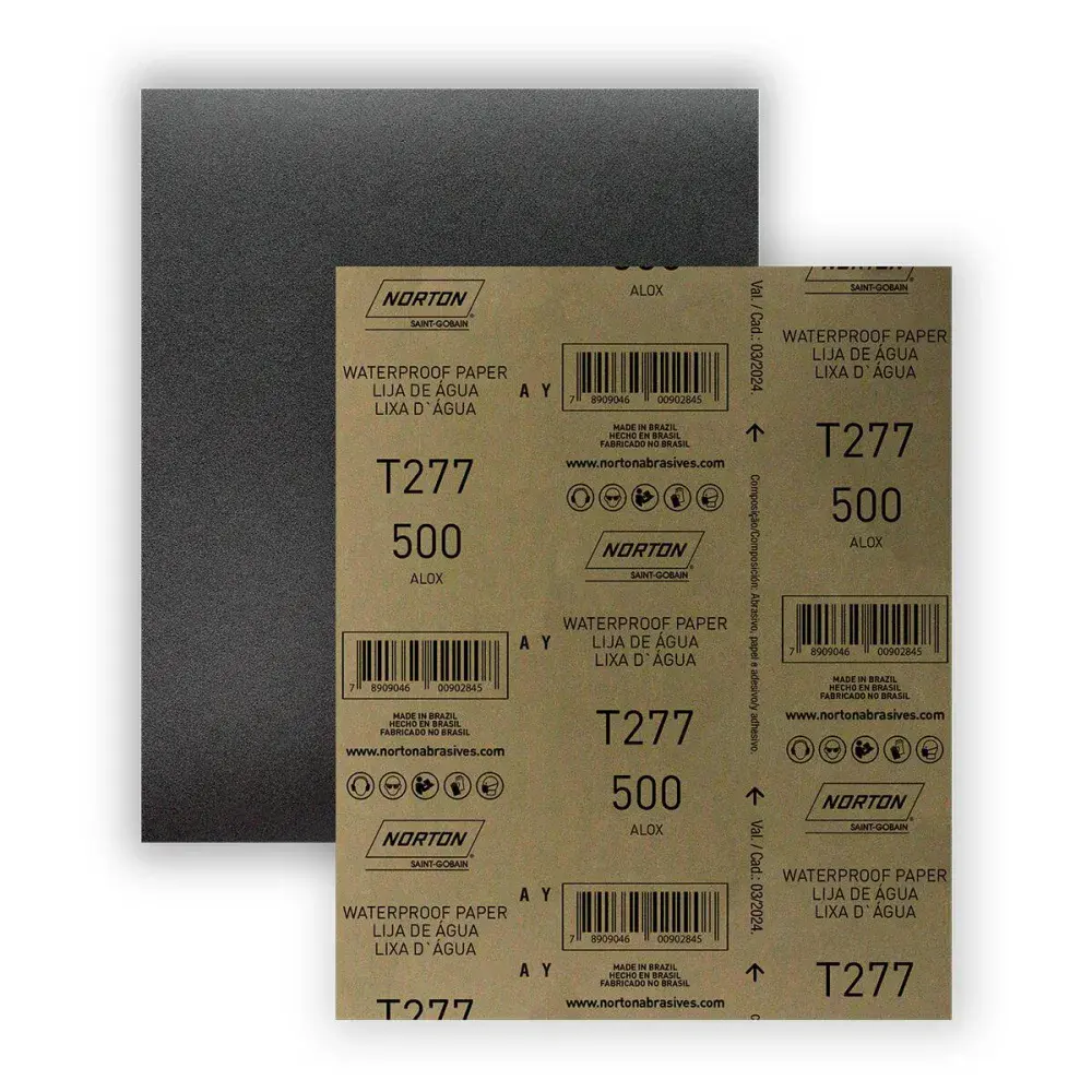 Folha de lixa de água T277 G500 230X280MM Norton — fotografia 3