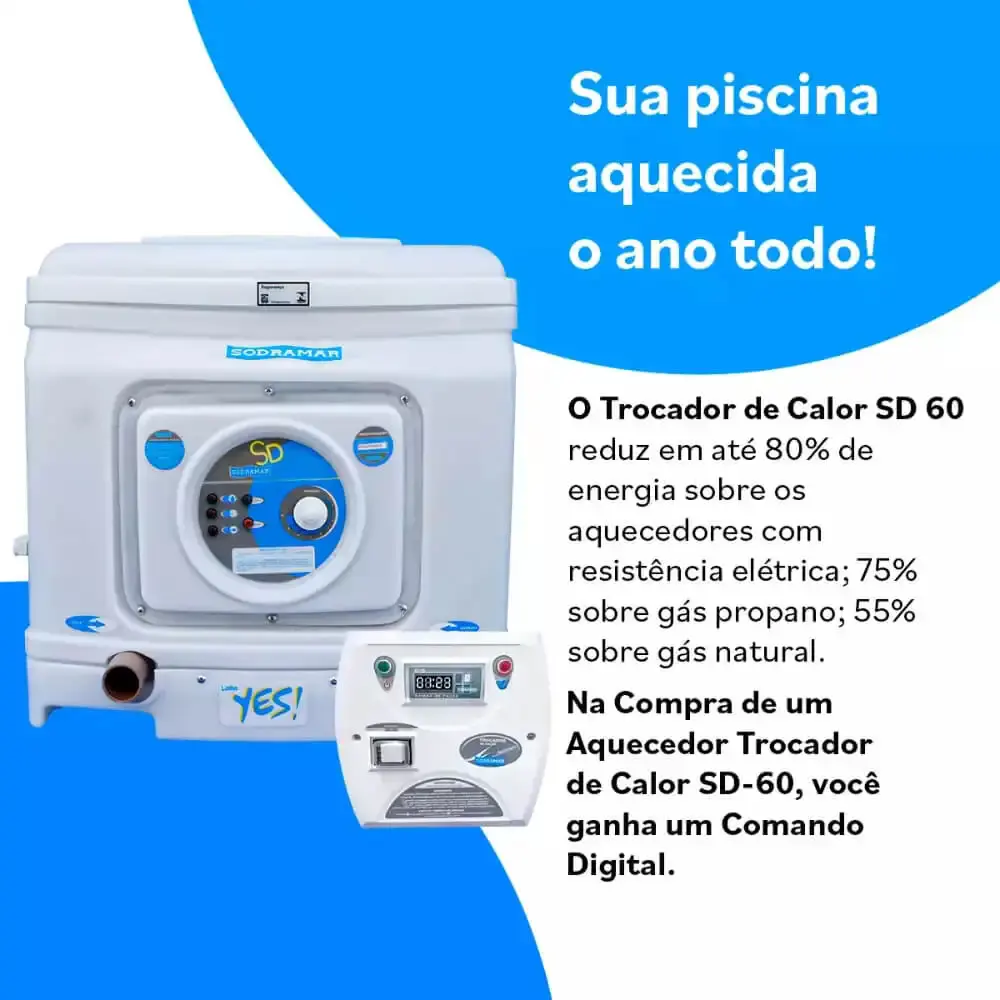 Bomba trocadora de calor para piscinas yes SD-60 Sodramar — fotografia 4