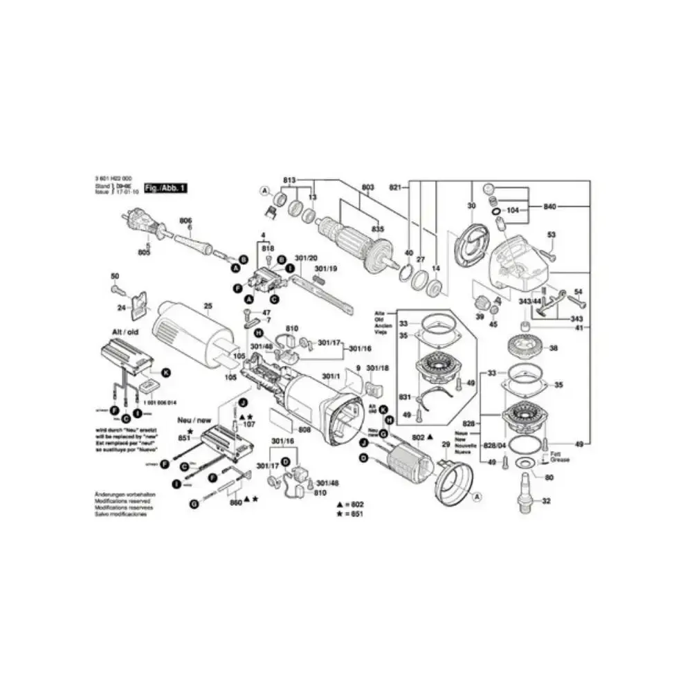 Induzido para esmerilhadeira GWS 11-125 CI em 220V 1604010A21 Bosch 220 V — fotografia 4