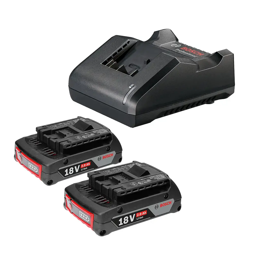 2 baterias GBA 18V 2AH com carregador rápido GAL bivolt Bosch