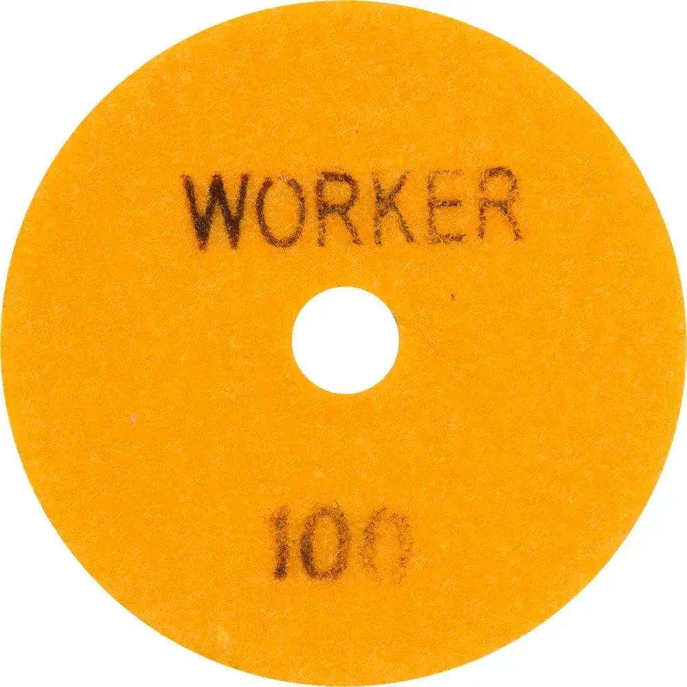 Disco de lixa diamantada com velcro 4 G100 amarelo Worker — fotografia 5