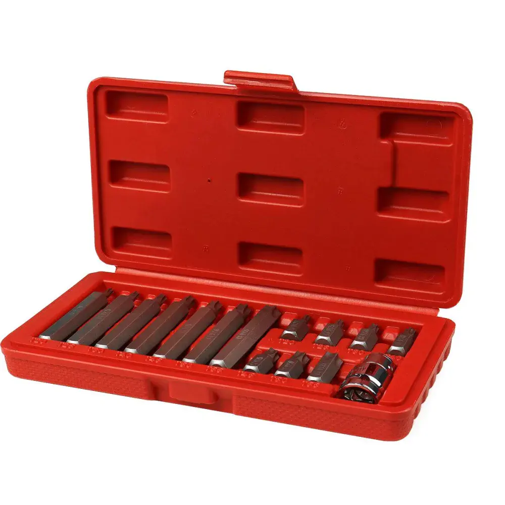 Jogo de bits torx sextavado 10MM T20-T55 com 15 peç Worker — fotografia 2