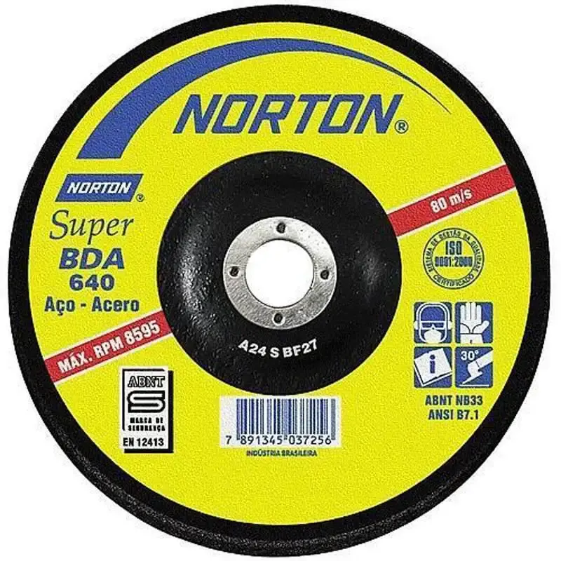 Disco de desbaste 7 pol c/ furo de 7/8 BDA 640 Norton