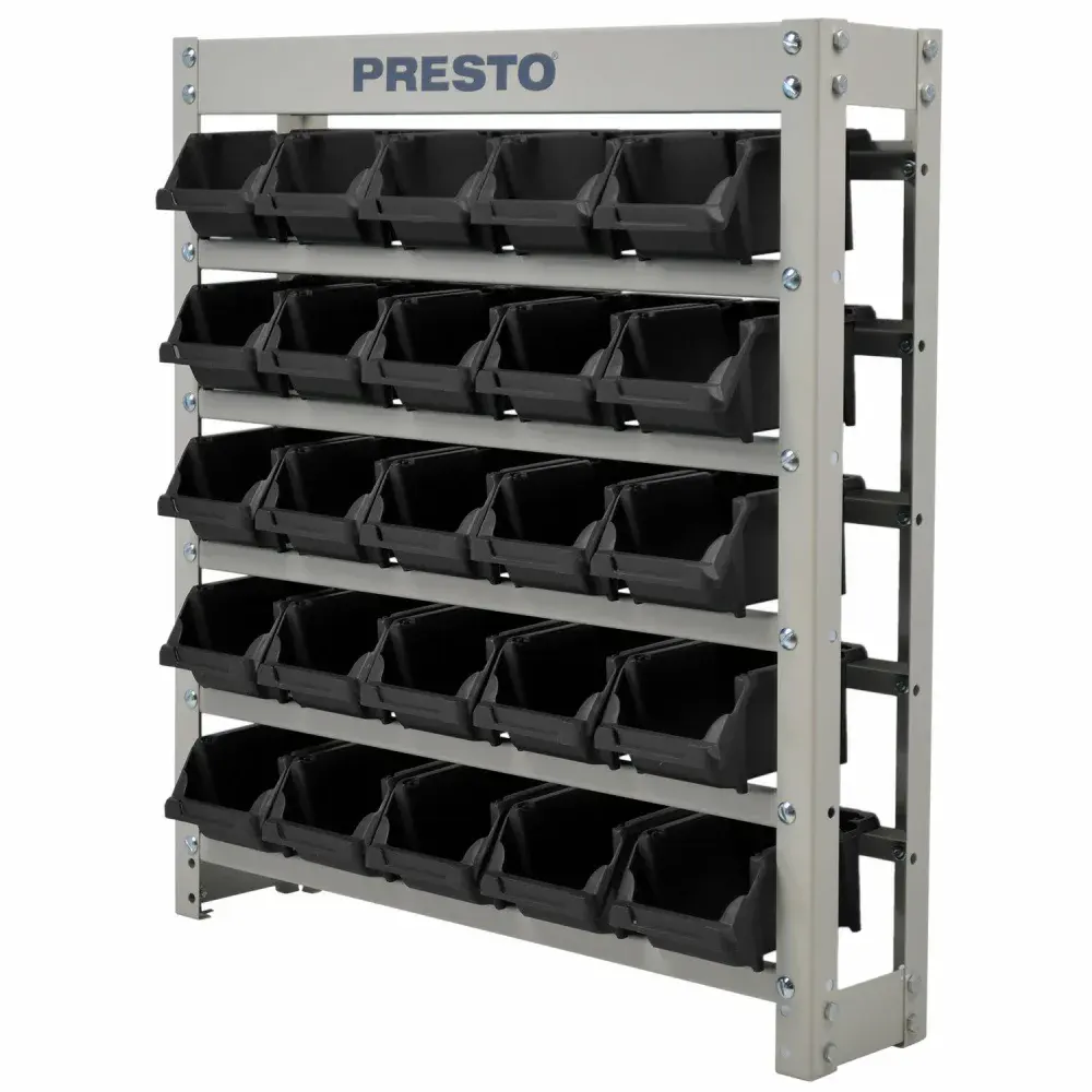 Estante organizadora preta 25 gavetas N°3 8338P Presto