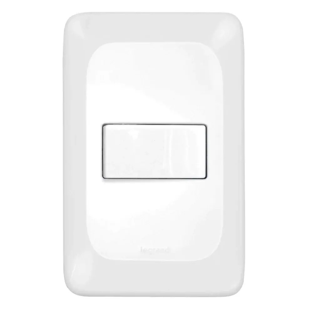 Conjunto montado interruptor 4X2 1TP - 10A Pial pop