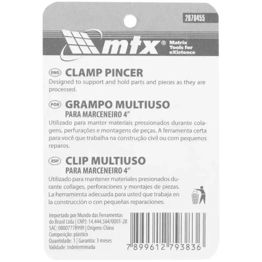 Grampo multiuso 4 POL reforçado com 6 unidades MTX — fotografia 6