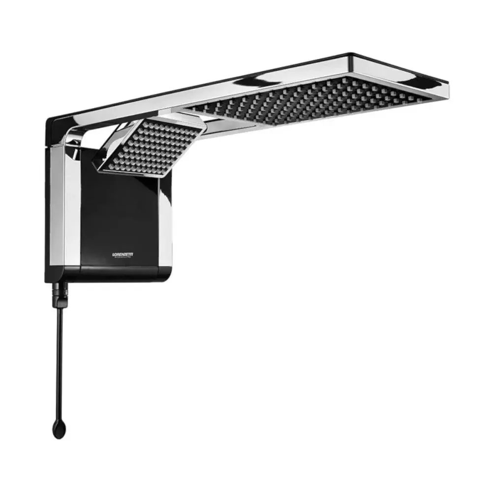 Chuveiro acqua duo ultra preto cromado lorenzetti duchas