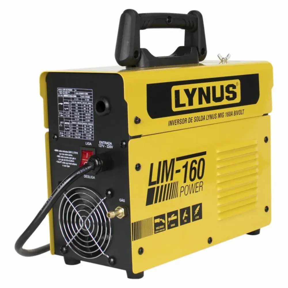 Inversor de solda LIM-160 power bivolt Lynus — fotografia 7