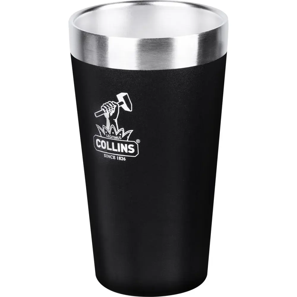 Copo térmico sem tampa em aço inoxidável preto 473ML Collins — fotografia 3