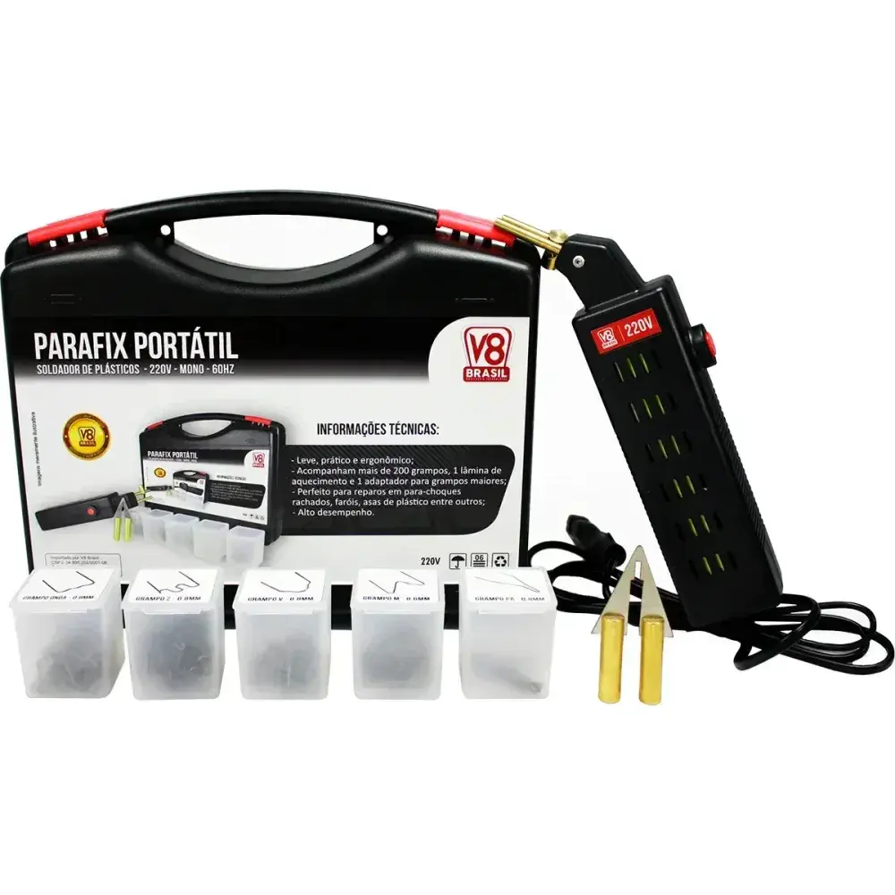 Soldador portátil parafix 220V V8 brasil — fotografia 3