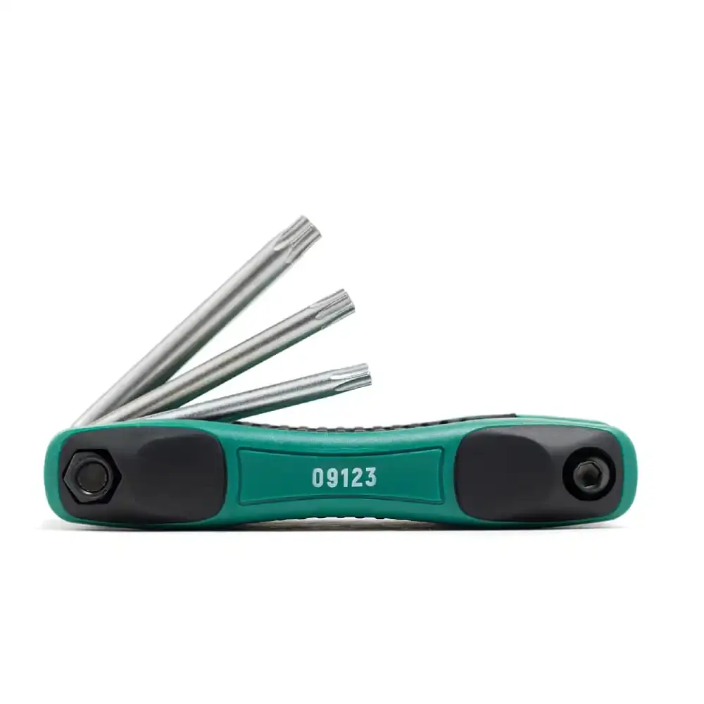 Jogo de chaves torx T9 ao T40 tipo canivete kit com 8 peças ST09123SJ Sata