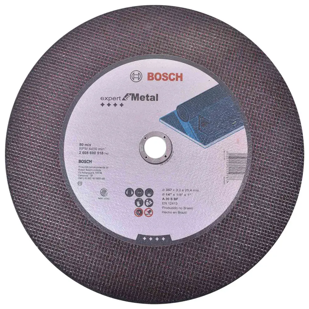 Disco de corte expert for metal 357MM x 25,4MM G30 Bosch — fotografia de referência