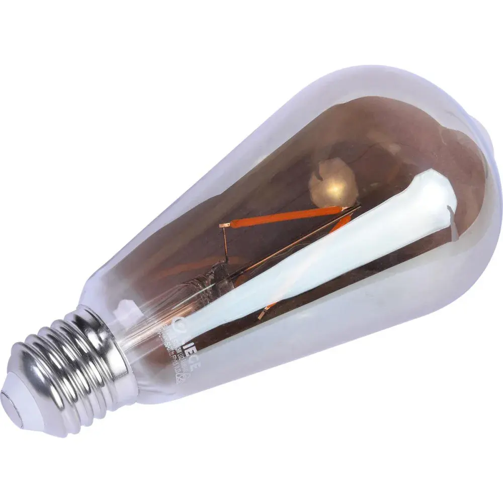 Lâmpada led filamento vintage fumê ST64 bivolt Liege — fotografia 4