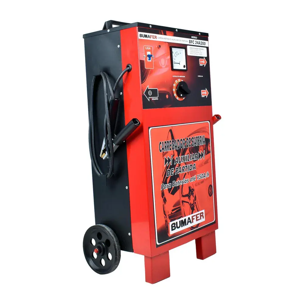 Carregador de bateria BFC24A200 180A bivolt Bumafer — fotografia 4