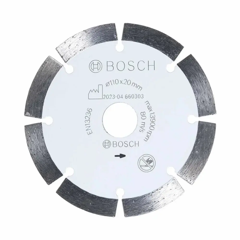 Disco de corte diamantado 110MM 8 dentes para serras mármore Bosch — fotografia 3