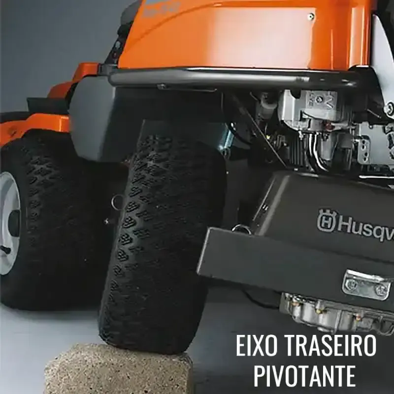 Trator cortar grama 14.2 HP à gasolina 4T com plataforma de corte 112 CM rider R316TX Husqvarna — fotografia 5