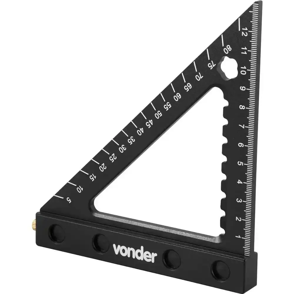 Esquadro triangular para carpintaria 120MM Vonder — fotografia 3