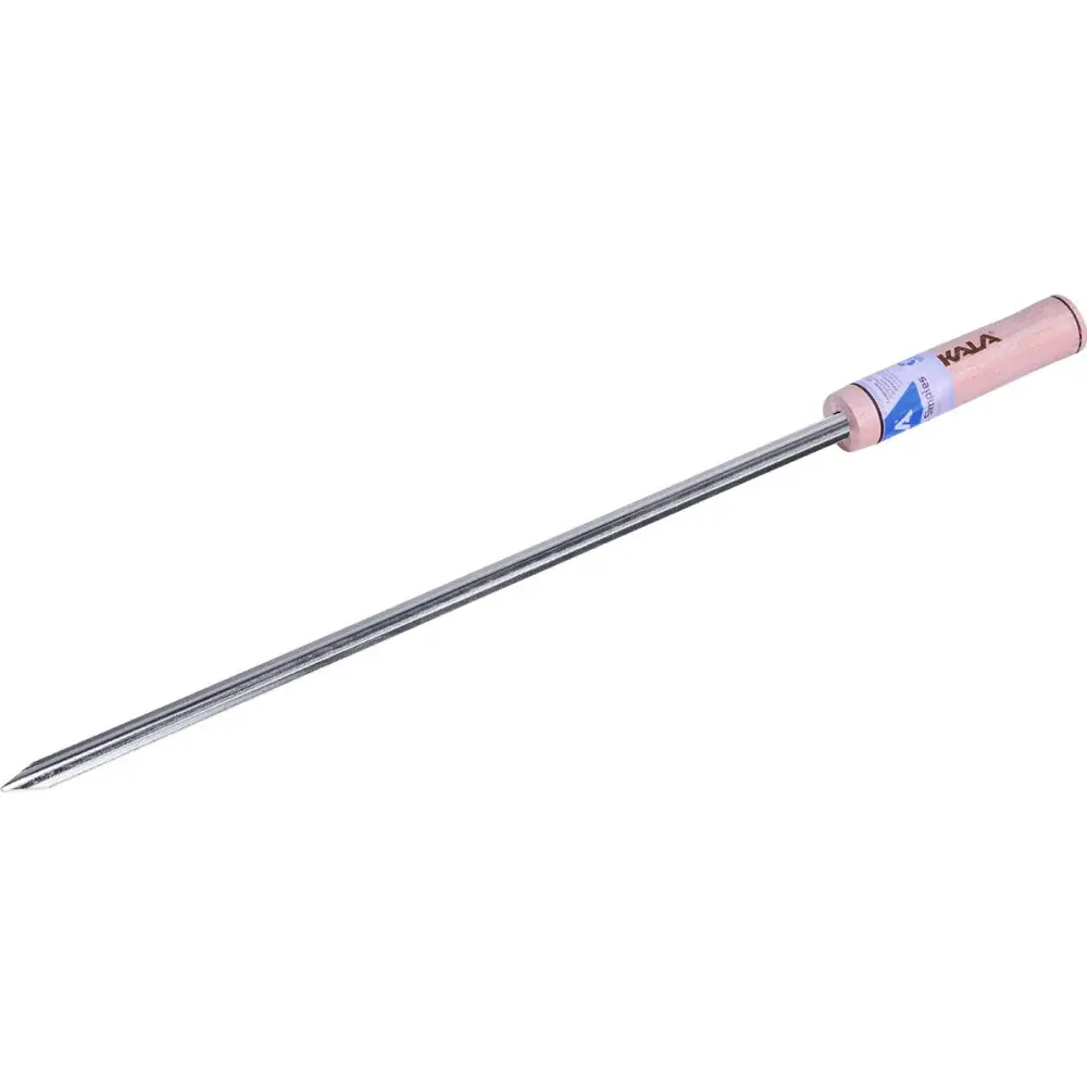Espeto simples de chapa galvanizada com cabo de madeira 55CM Kala — fotografia 2