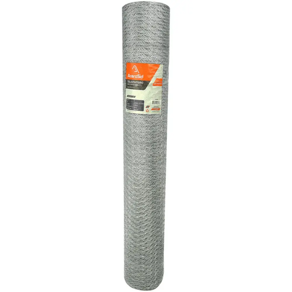 Tela pinteiro galvanizada 1 fio 22 1,50X50M Acerosid