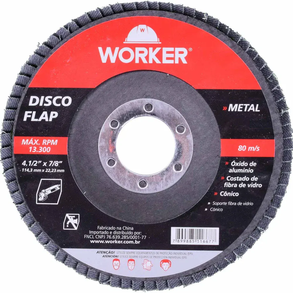 Disco flap curvo para metal 4.1/2 G40 Worker — fotografia de referência