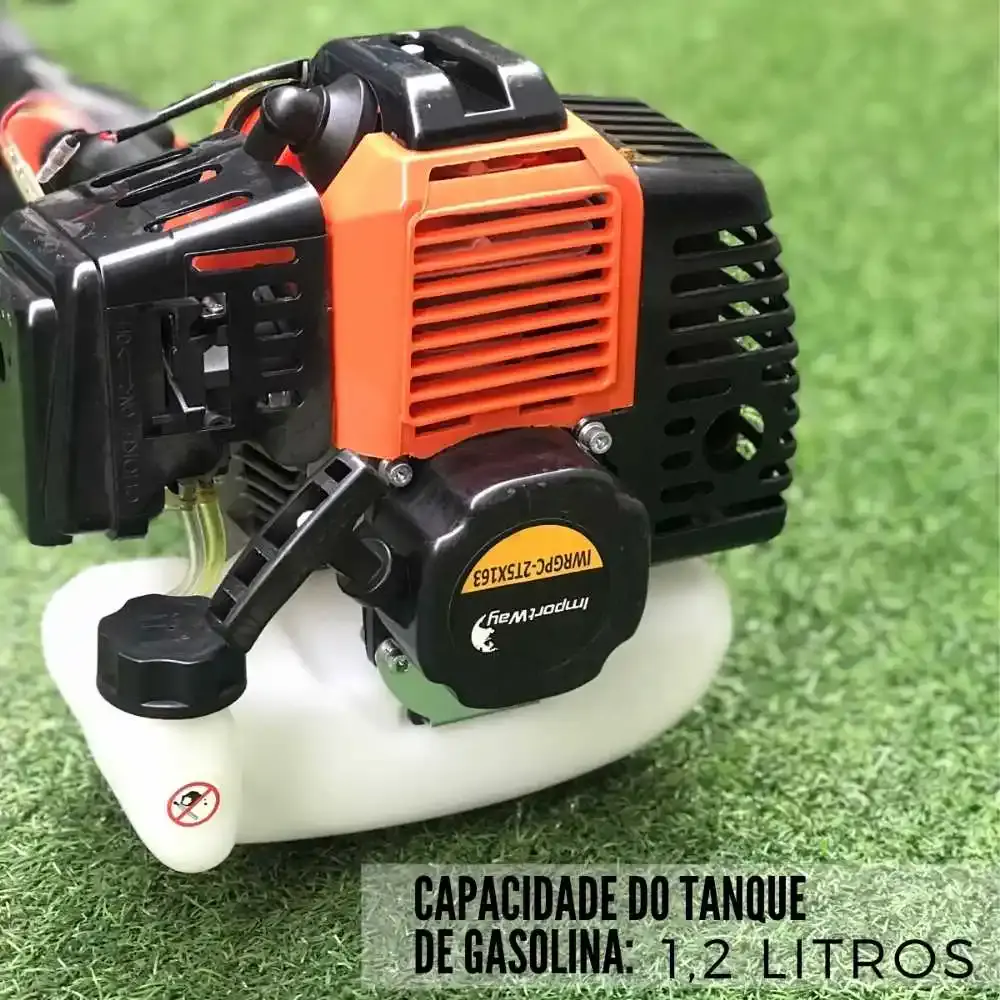 Roçadeira a gasolina multifuncional 63CC com podador cerca viva ImportWay — fotografia 8