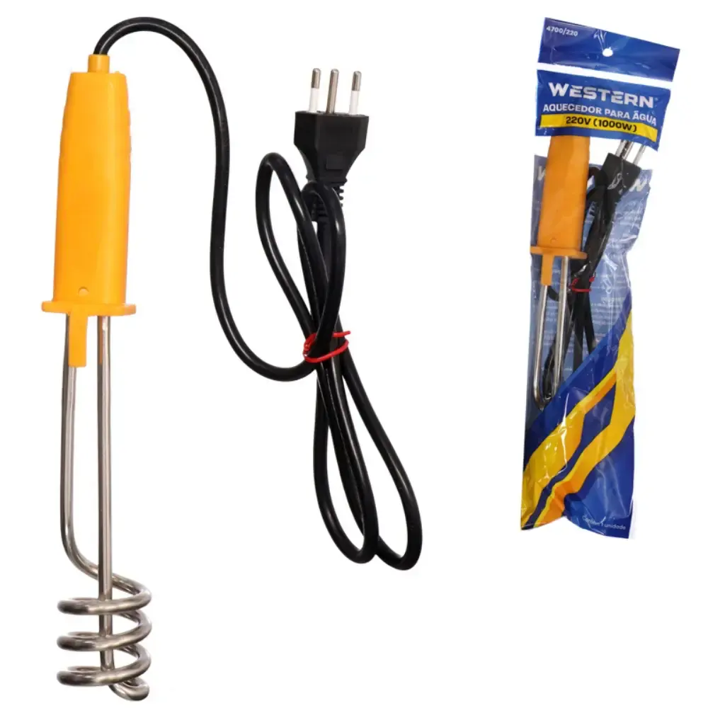 Ebulidor aquecedor de líquido 1000W Western 220 V — fotografia 4