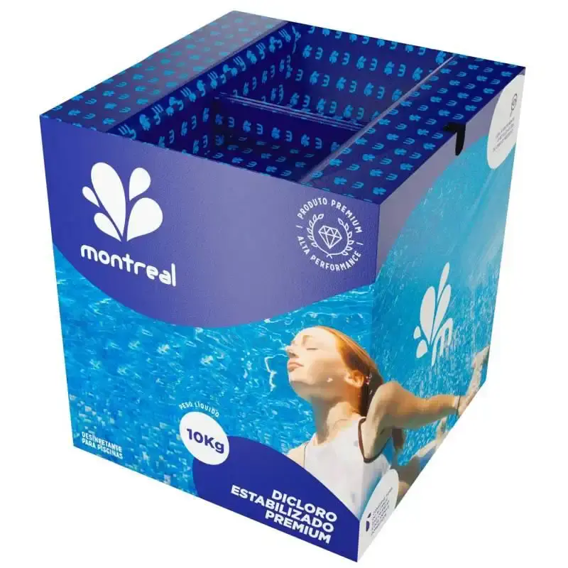 Cloro granulado dicloro estabilizado premium para piscinas e hidrotanques 10 KG Montreal — fotografia 3