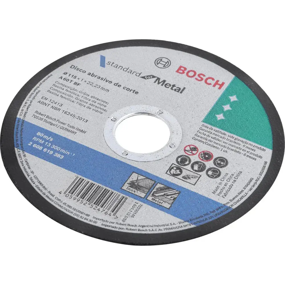 Disco de corte standard 115X1,,23MM inox Bosch — fotografia 5