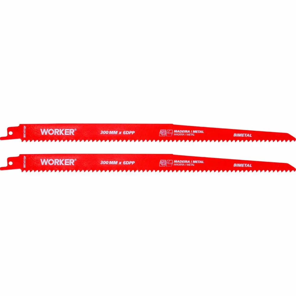 Lâmina para serra sabre bimetálica 1/2” 6 dentes Worker