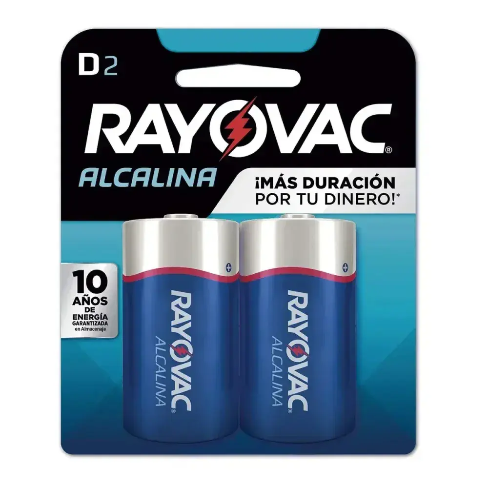 Pilhas alcalinas Rayovac d - 2 peç para alto consumo de energia — fotografia 2
