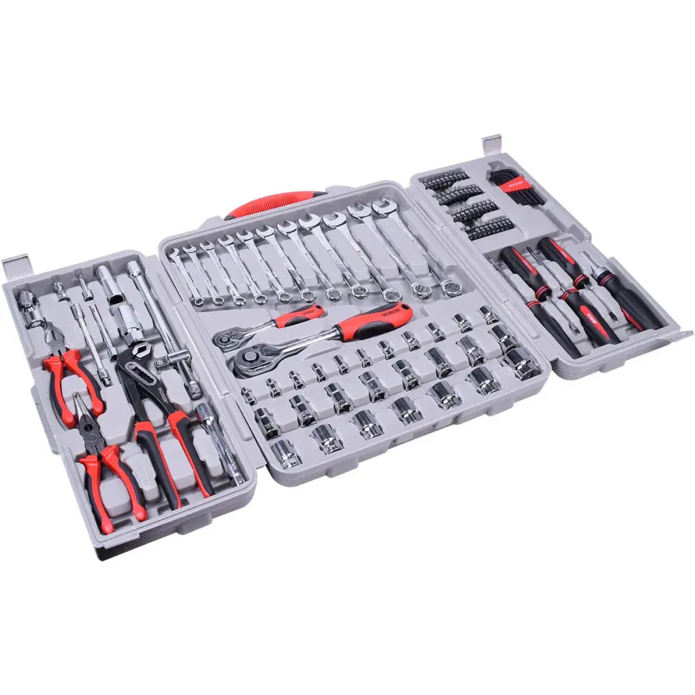 Jogo de ferramentas em aço cr-v 110 peç Worker