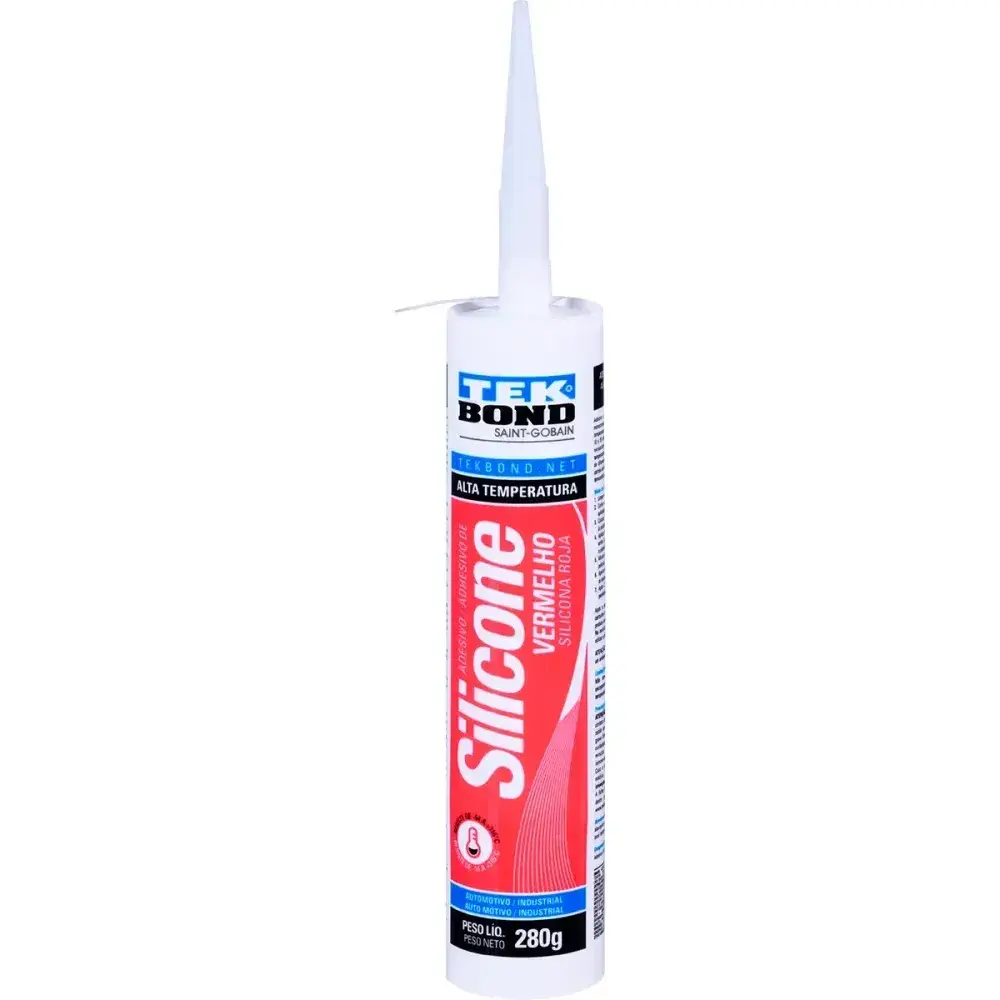 Silicone acético alta temperatura vermelho 280G Tekbond — fotografia 7