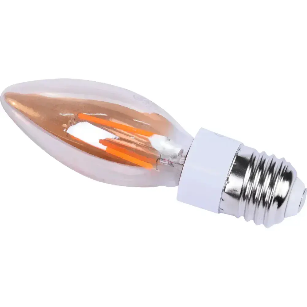 Lâmpada de led vela vintage âmbar B35 E14 3W Liege 127V — fotografia 11