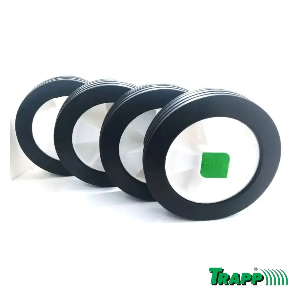 Kit 4 rodas originais com 4 eixos para cortador de grama MC-50E Trapp — fotografia 4