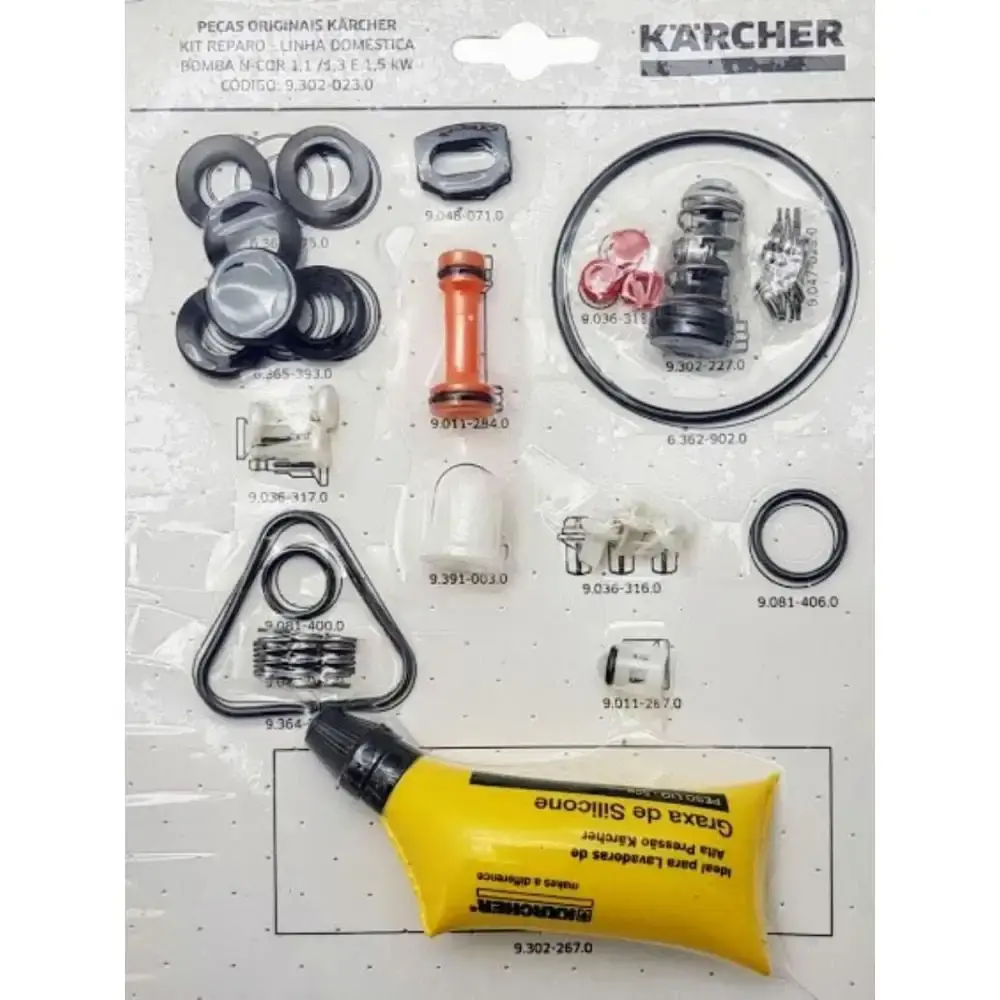 Kit reparo da bomba K3.100 original Karcher — fotografia de referência