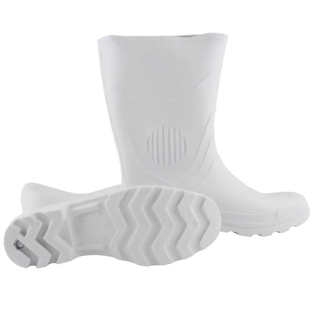 Bota de pvc branca Nº39 modelo 387 pega forte grendene — fotografia 5