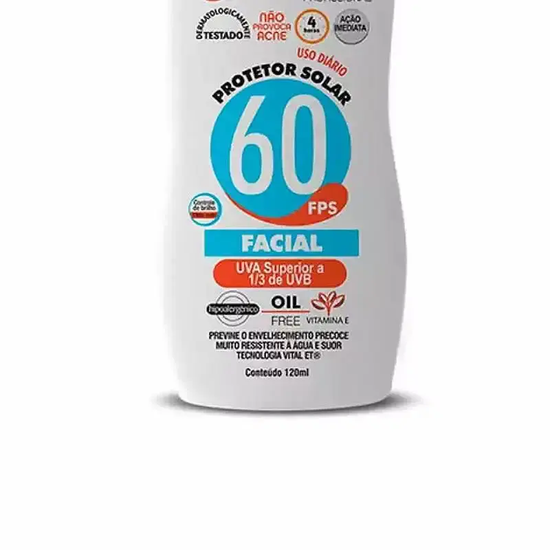 Protetor solar facial FPS 60 120 ML bisnaga com 2 peças Nutriex — fotografia 4