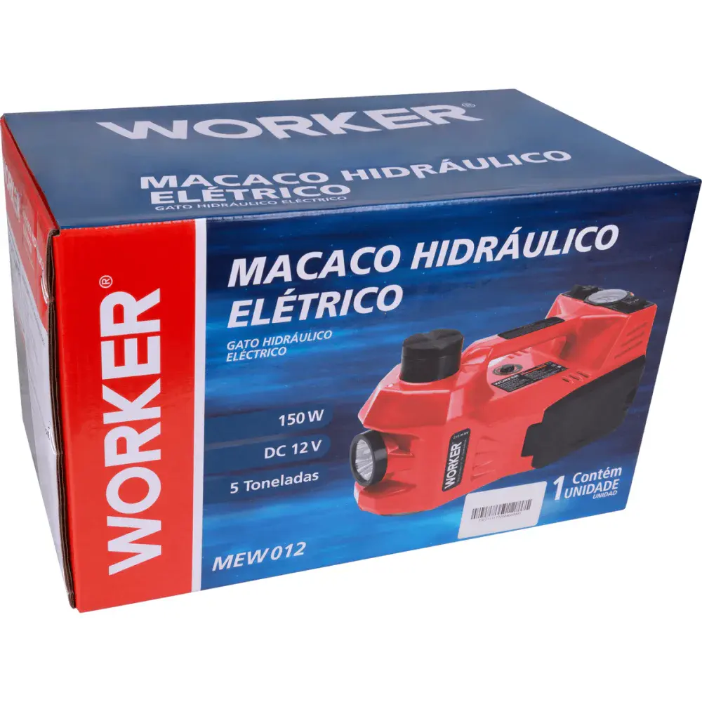 Macaco hidráulico elétrico 12V capacidade 5 toneladas Worker — fotografia 10